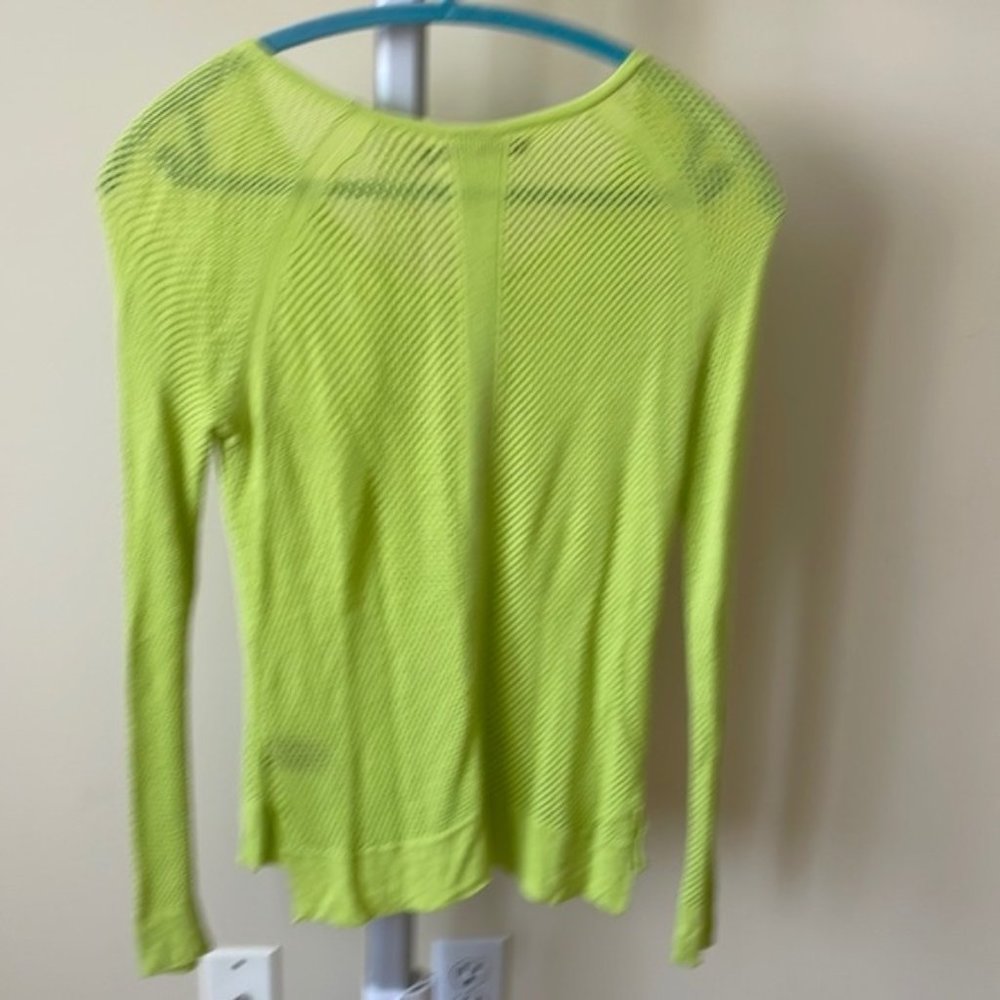 Rag & Bone neon green perforated top size S